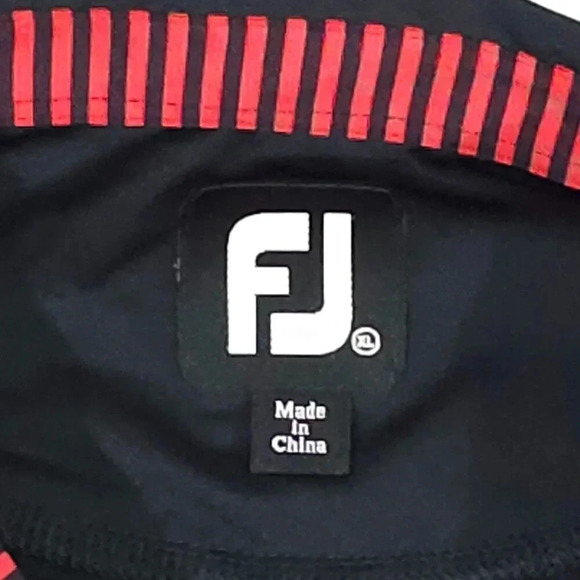 FootJoy FJ Men's Golf Polo Shirt Black Size XL Lightweight Moisture Wicking - Picture 4 of 5